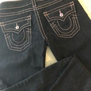 True Religion ladies size 27 straight leg jeans.
